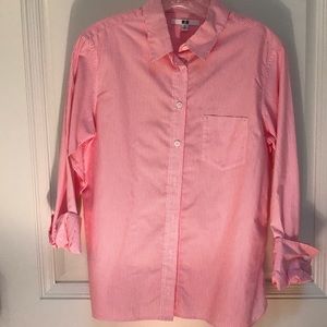 Uniqlo pink striped blouse!